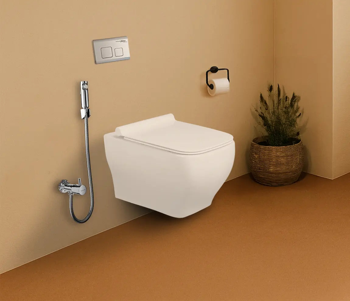 E.W.C W/M ELEMENT PLUS W/SEAT COVER ( BOLT DISTANCE 9INCH)- HINDWARE - ( STAR WHITE - ITALIAN - 0x0 mm - 0inchX0inch )
