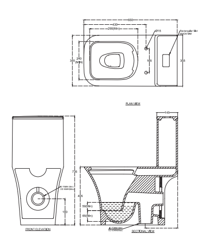 EWC ONE-PIECE STARC P - HINDWARE -  ( STAR WHITE - STARC- 660x355 mm - 26.4inchX14.2inch )