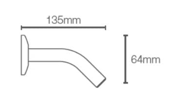 SHOWER ARM WITH ESCUTCHEON - KOHLER POPULAR -  ( FRENCH GOLD - POPULAR - 0x0 mm - 0inchx0inch )