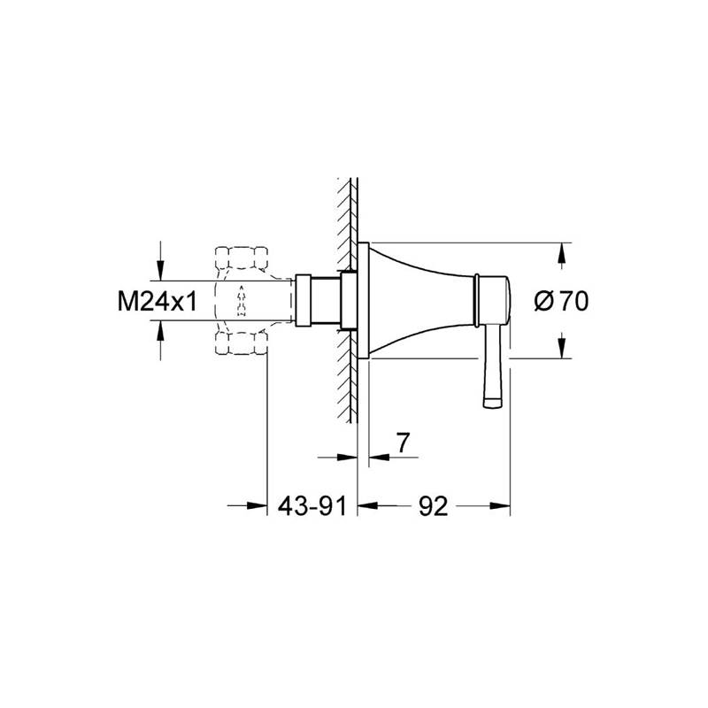GRANDERA VOLUME CONTROL TRIMSET - GROHE - ( CHROME/GOLD - G5 - GRANDERA - 0x0 mm - 0inchX0inch )