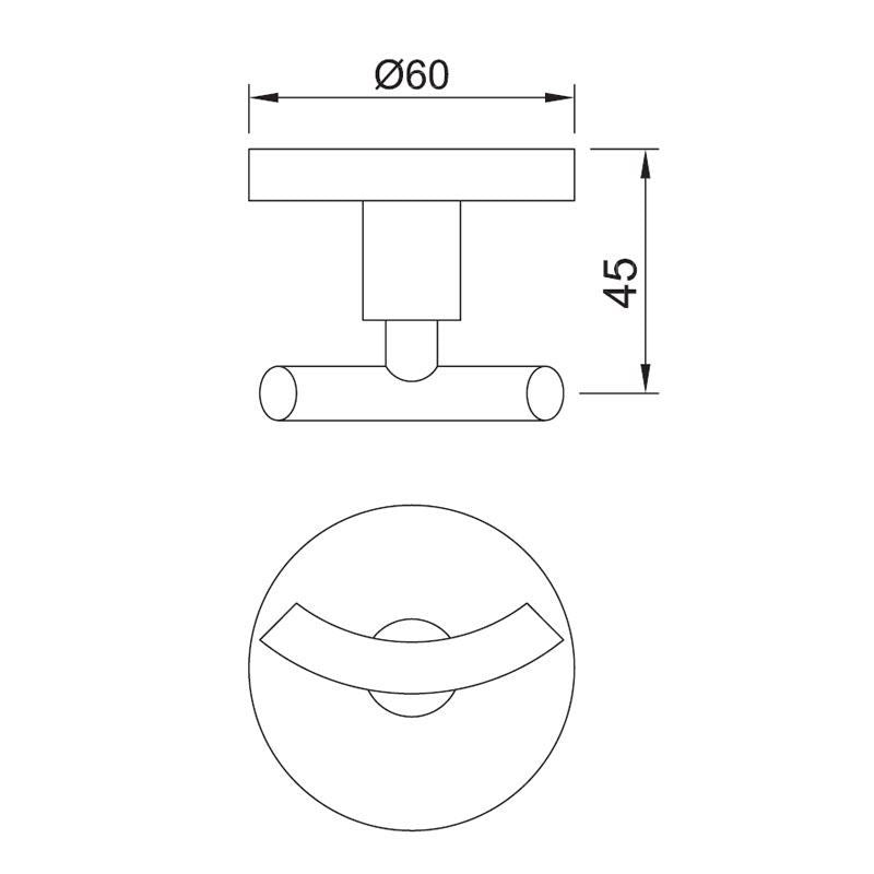 DOUBLE HOOK. - JAQUAR FAUCETS -  ( BLACK MATT - CONTINENTAL ACC. - 0x0 mm - 0inchx0inch )