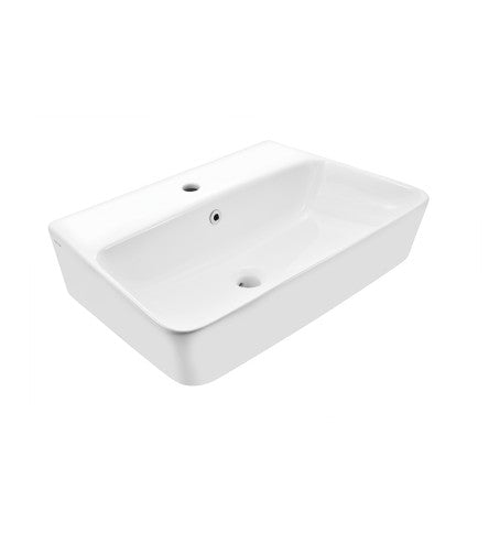 WALL HUNG BASIN WITH FIXING ACCESSORIES - ARTIZE SWARE - ( WHITE - ARTIZE DESIGNER - 650x450 mm - 26inchX18inch )