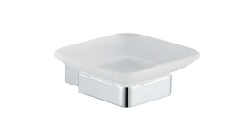 SOAP DISH WITH GLASS - AUGA -  ( CHROME - LAZIO - 0x0 mm - 0inchx0inch )