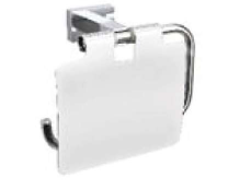 PAPER HOLDER WITH FLAP - AUGA -  ( CHROME - SQUARE - 0x0 mm - 0inchx0inch )