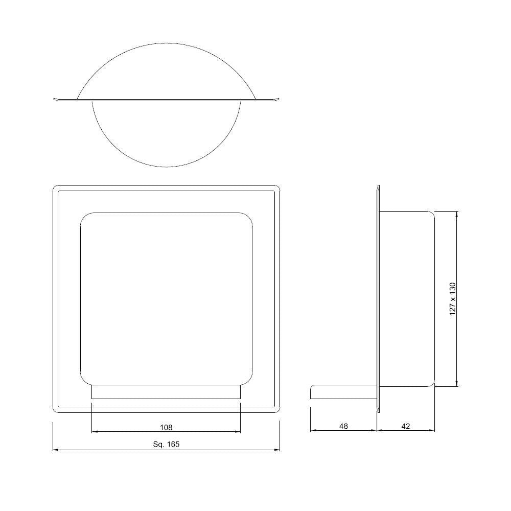 SOAP DISH RECESSED - JAQUAR FAUCETS - ( CHROME - ACC.HOTELIER SERIES - 0x0 mm - 0inchx0inch )
