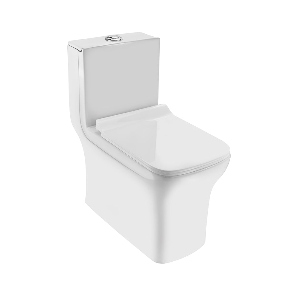 EWC RIMLESS SINGLE PIECE WC WITH PP/SFT CL SLM/SC W/ACC P TRAP- 180 mm - ESSCO SWARE - ( WHITE - ASPIRE - 660x360 mm - 26.4inchX14.4inch )