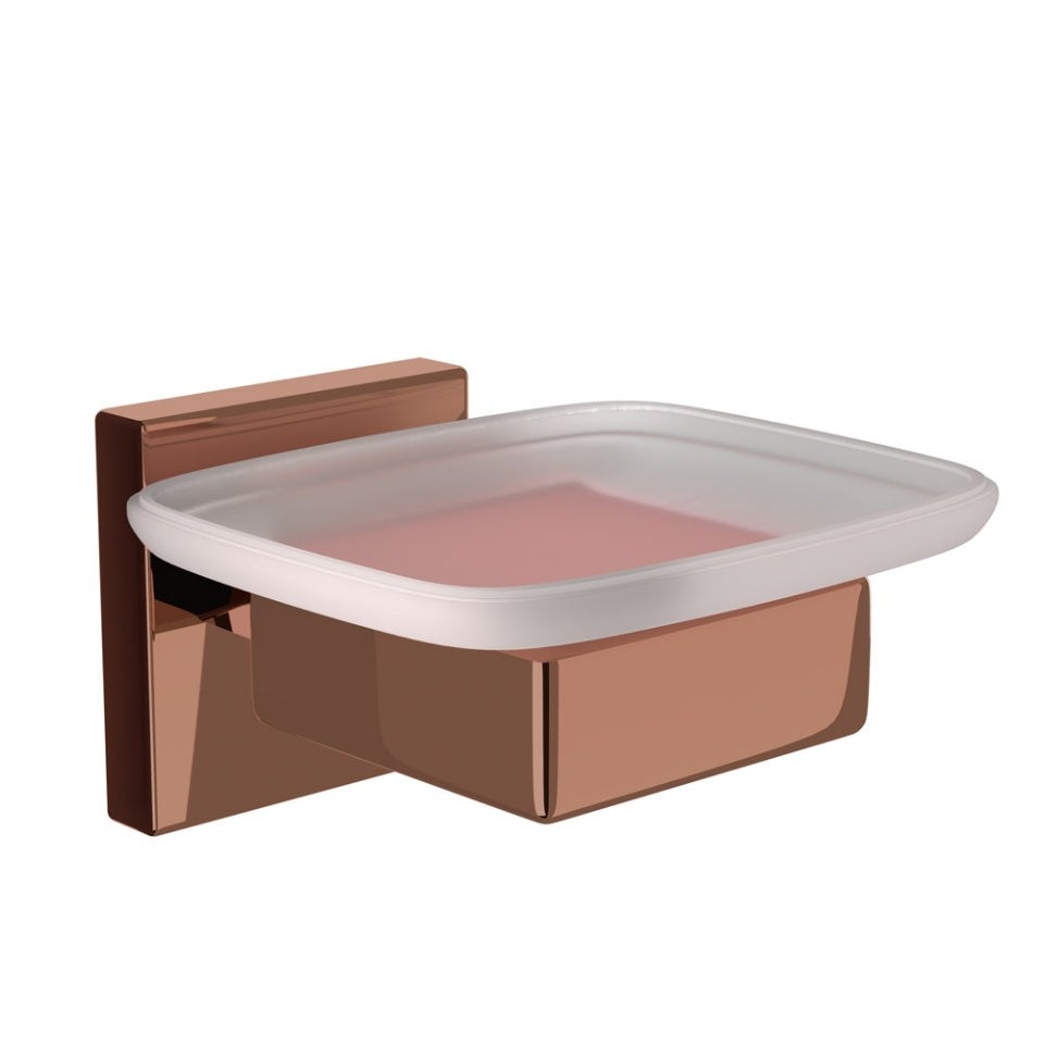 SOAP DISH HOLDE - JAQUAR FAUCETS - ( BLUSH GOLD PVD - ACC. KUBIX PRIME - 0x0 mm - 0inchx0inch )