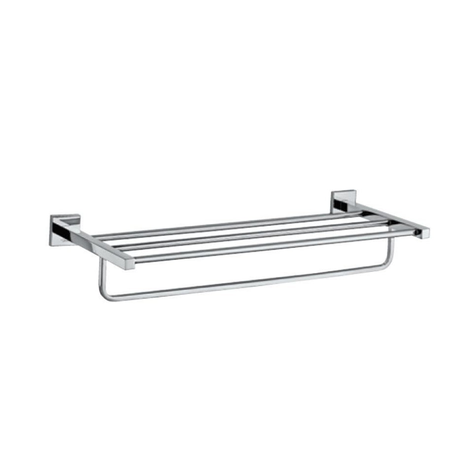 TOWEL RACK W/HANGERS - JAQUAR FAUCETS - ( CHROME - ACC. KUBIX PRIME - 0x600 mm - 0inchX24inch )