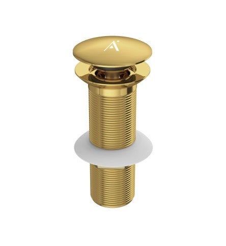 CLICK CLACK WASTE 32MM SIZE FULL THREAD - ARTIZE FAUCET - ( GOLD BRIGHT PVD - ALLIED - 0x15 mm - 0inchX0.5inch )