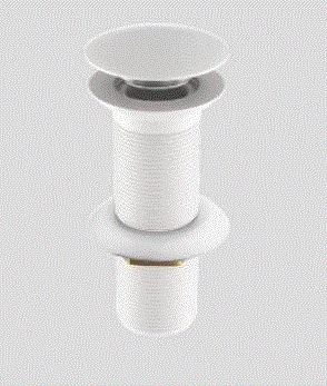 CLICK CLACK (POP-UP) WASTE F/T - JAQUAR FAUCETS - ( WHITE MATT - ALLIED - 0x125 mm - 0inchX5inch )