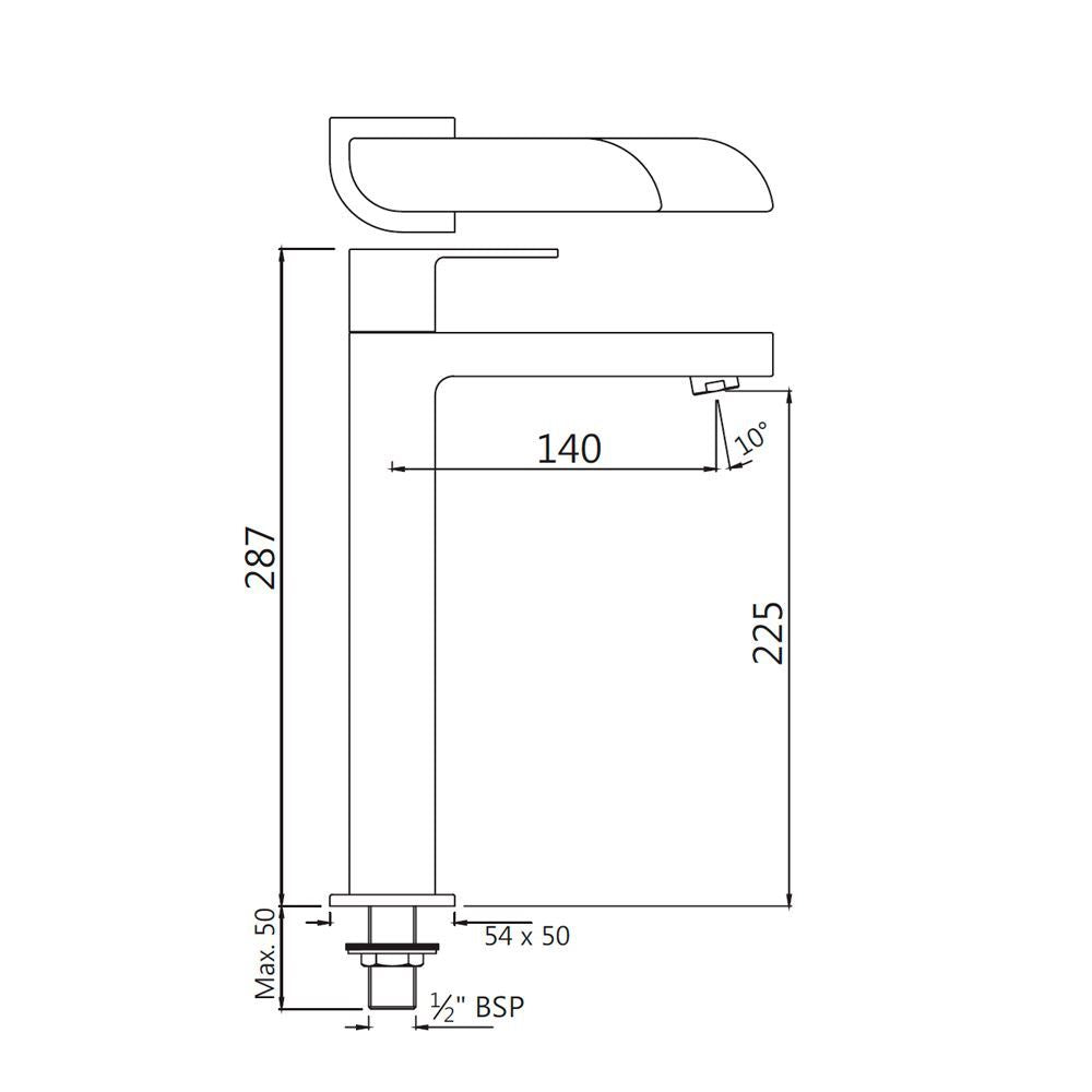 PILLAR COCK 135MM EXTD BODY - JAQUAR FAUCETS -  ( CHROME - ALIVE - 0x15 mm - 0inchX0.5inch )