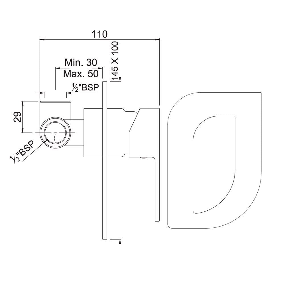 SINGLE LEVER EXPOSED PARTS KIT OF DEUSCH MIXER - JAQUAR FAUCETS - ( CHROME - ALIVE - 0x15 mm - 0inchX0.5inch )