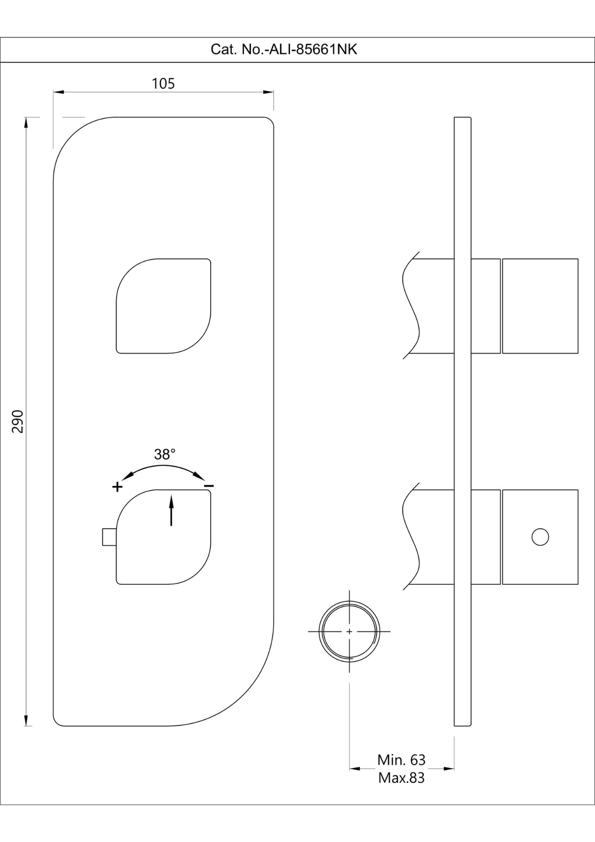 EXP.PARTS THM AQUAMAX KIT 2IN1OUT 1FREE - JAQUAR FAUCETS - ( CHROME - ALIVE - 0x20 mm - 0inchX0.75inch )