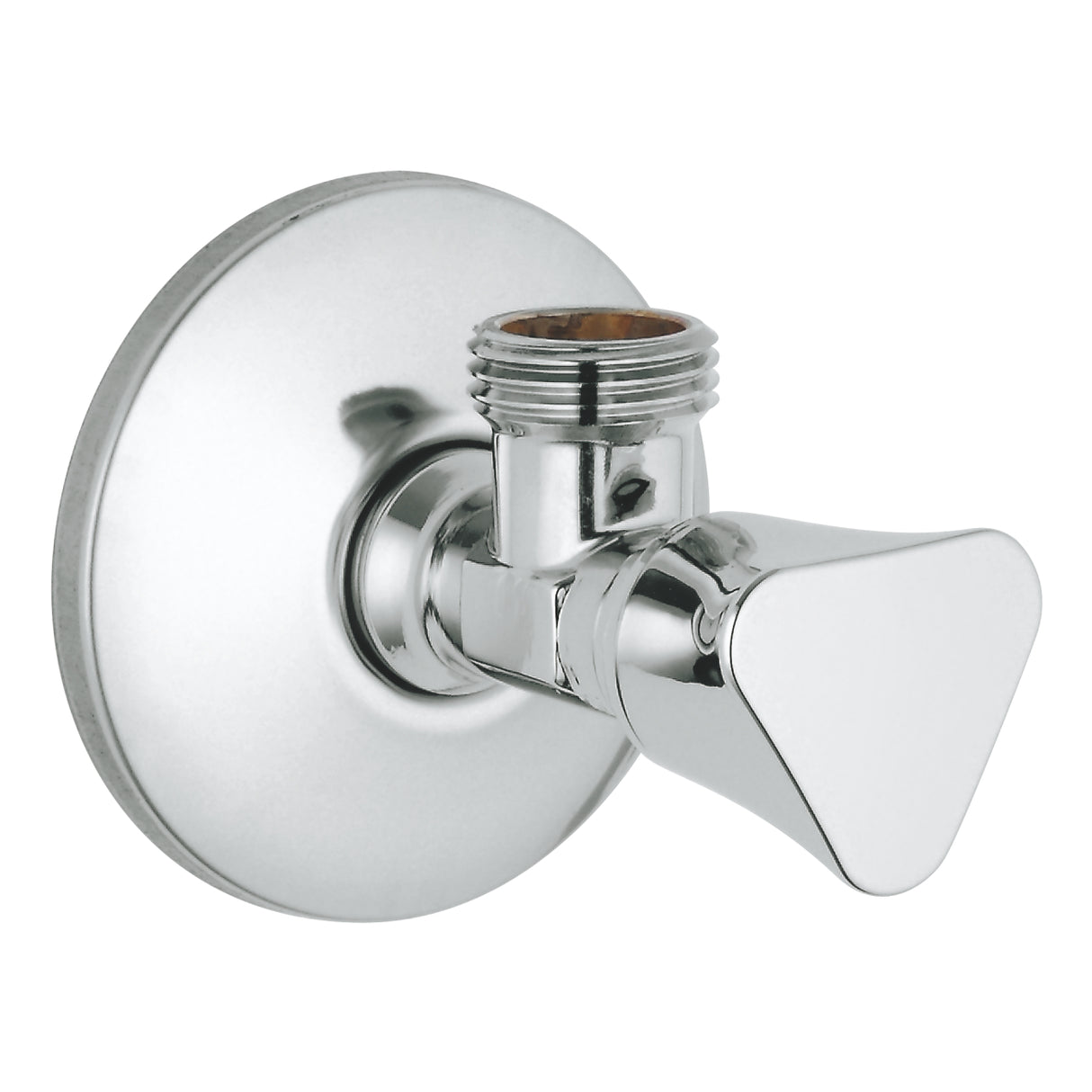 ANGLE VALVE 1/2INCH X 1/2INCH - GROHE -  ( CHROME - G3 - ANGLE VALVES NEUTRAL HANDLE - 0x15 mm - 0inchX0.6inch )