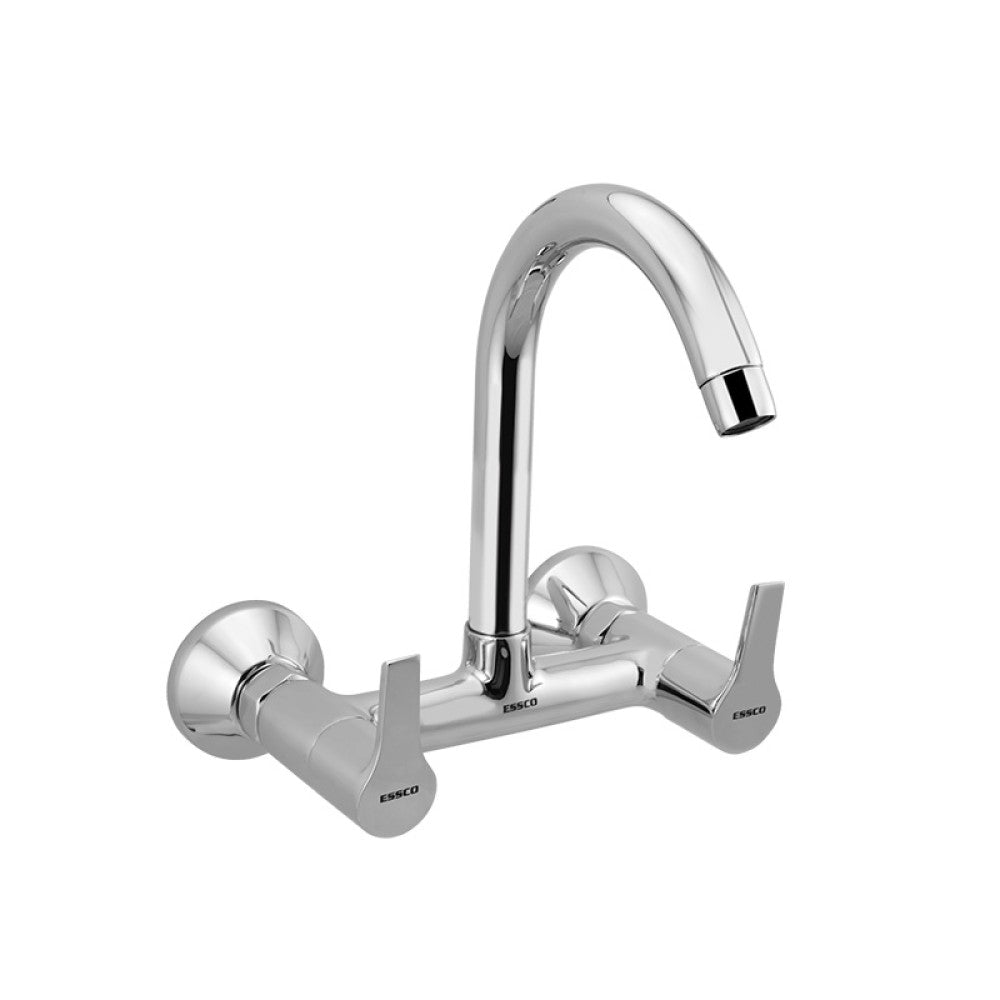 SINK MIXER W/SWINGING SPOUT W/M W/WALL FLANGE - ESSCO FAUCET -  ( CHROME - ASPIRE - 0x15 mm - 0inchX0.5inch )