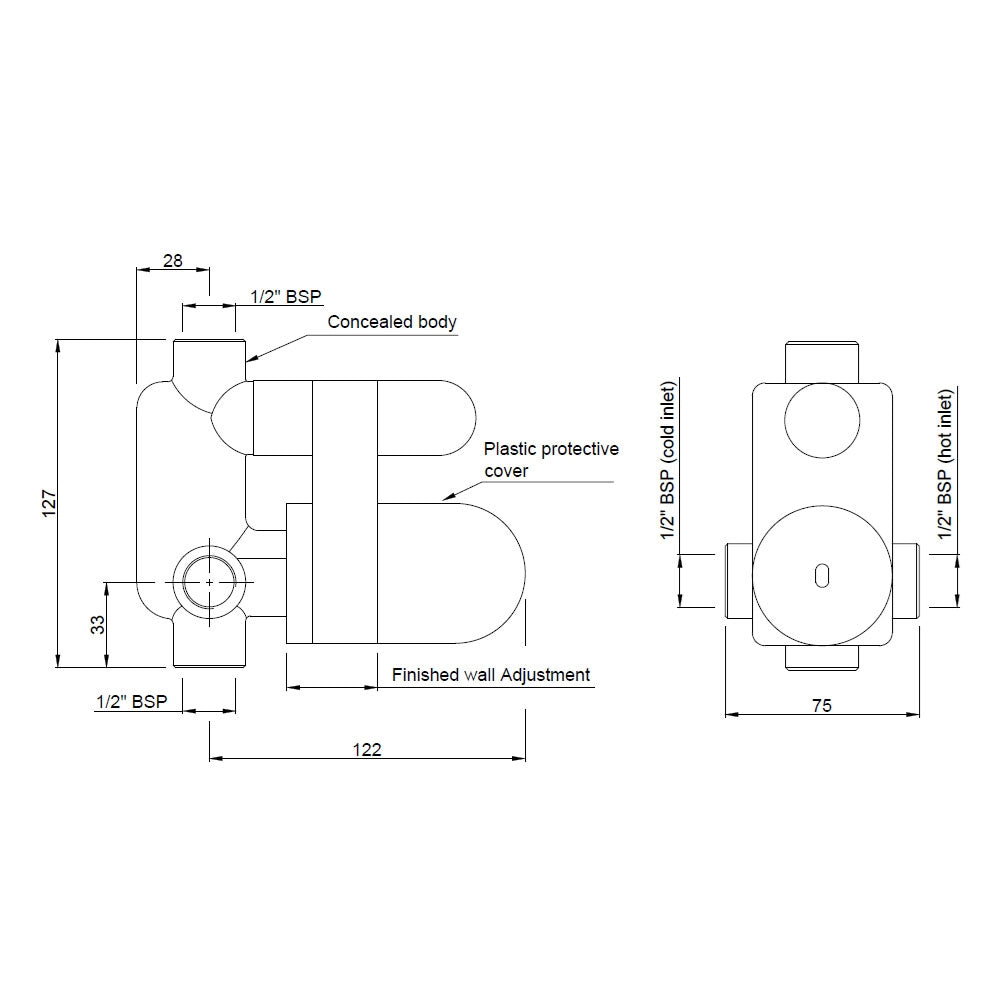CONC.PARTS S.L DIV KIT BUTTON ON TOP - JAQUAR FAUCETS - ( CHROME - ARC - 0x15 mm - 0inchX0.5inch )