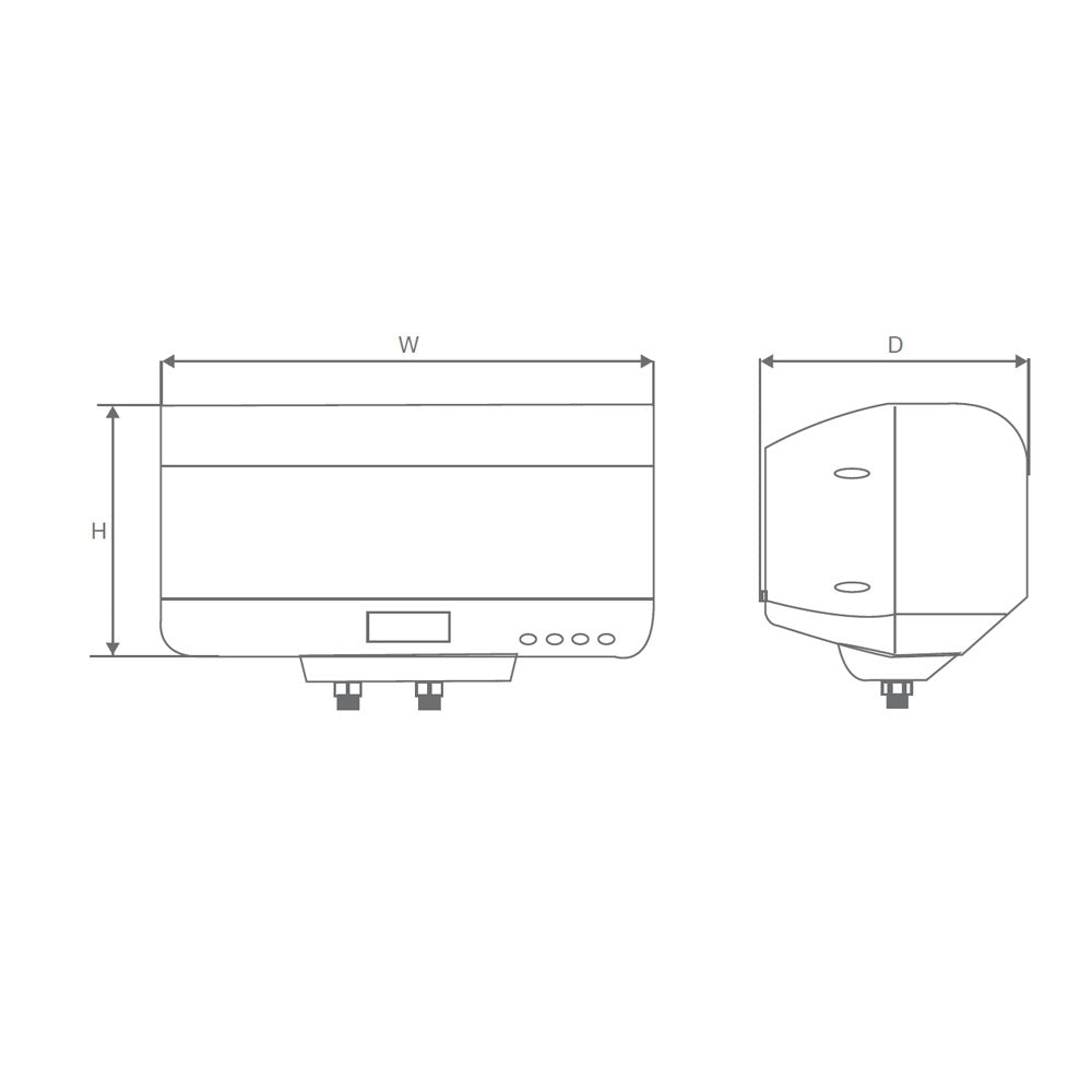 ALEX PLUS 20L & 5KW 2 (2 STAR) - JAQUAR GEYSERS -  ( WHITE - ALEXA PLUS - 610x340x365 mm - 24.5inchX13.5inchX14.6inch )