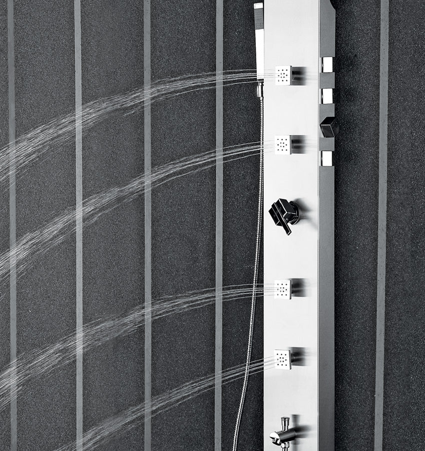 SHOWER PANEL 304 STAINLESS STEEL - AQUANT - ( METALLIC BRUSHED FINISH - - 0x15 mm - 0inchX0.5inch )