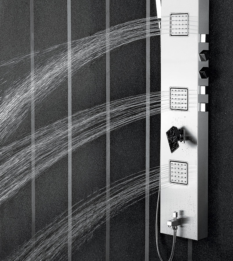 SHOWER PANEL STAINLESS STEEL - AQUANT - ( METALLIC BRUSH FINISH - - 0x0 mm - 0inchX0inch )