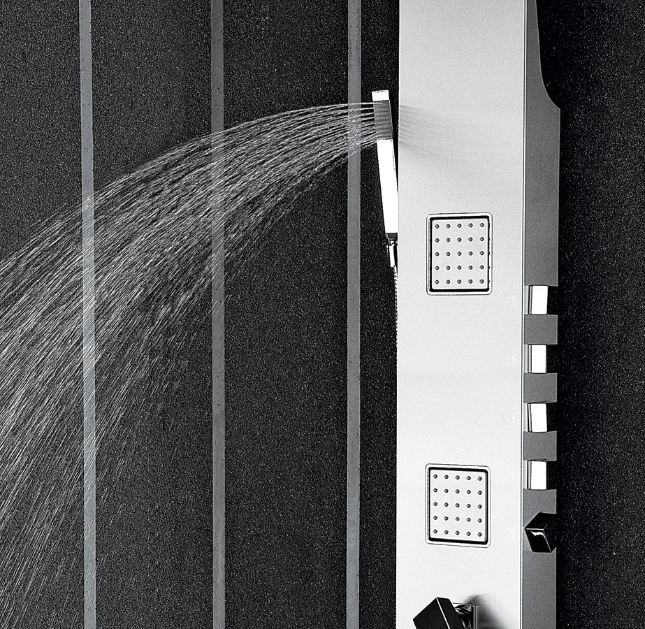 SHOWER PANEL STAINLESS STEEL - AQUANT - ( METALLIC BRUSH FINISH - - 0x0 mm - 0inchX0inch )
