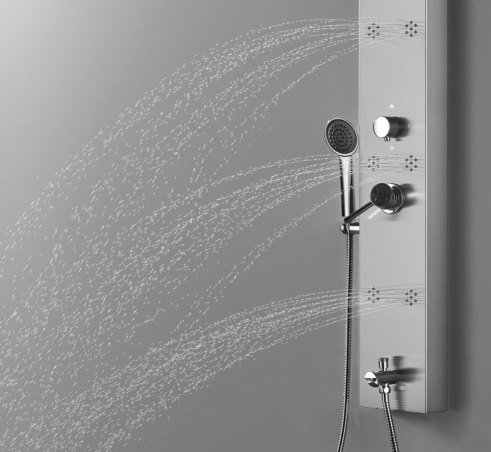 SHOWER PANEL 304 STAINLESS STEEL - AQUANT - ( CHROME - REVIVE - 0x15 mm - 0inchX0.5inch )