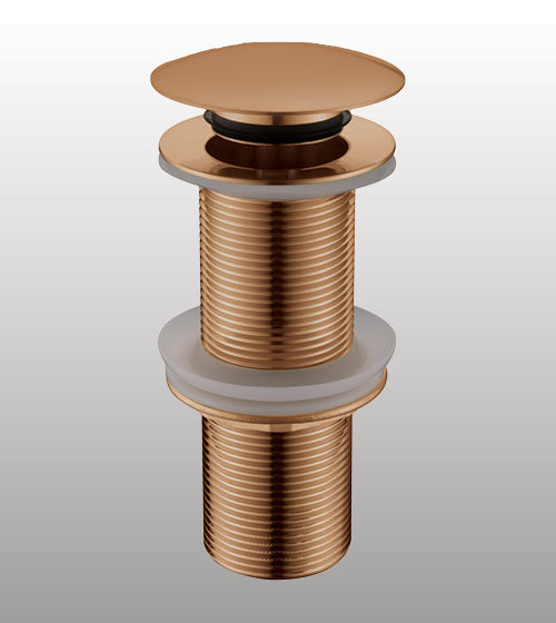 BRASS WASTE COUPLING W/POP UP F/T - AQUANT - ( BRUSHED ROSE GOLD - - 125x32 mm - 5inchX1.25inch )