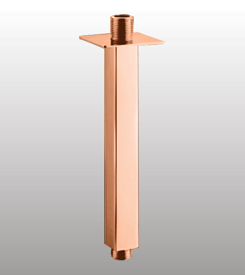 BRASS VERTICAL SQUARE SHOWER ARM - AQUANT - ( ROSE GOLD - - 200x0 mm - 8inchX0inch )