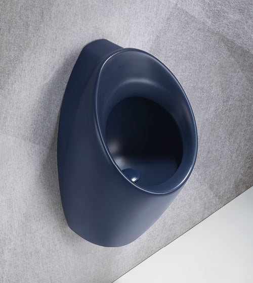 URINAL BACK INLET / BACK OUTLET - AQUANT - ( ROYAL NAVY MATT - - 630x340x320 mm - 25.2inchX13.6inchX12.8inch )