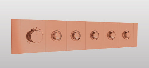 HIGH FLOW THERMOSTATIC MULTIFUNCTION DIVTR W/5OUTLET & FLOW CTRL(20MM INLET) - AQUANT - ( ROSE GOLD - - 0x0 mm - 0inchX0inch )