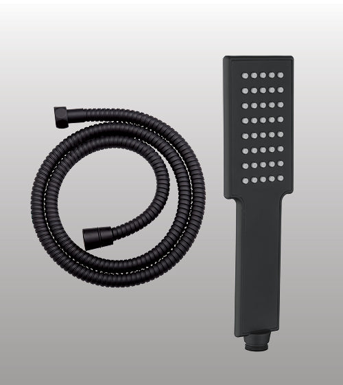 POWDER FLOW BRASS HAND SHOWER WITH 1.5 MTR HOSE - AQUANT - ( MATT BLACK - - 0x0 mm - 0inchX0inch )