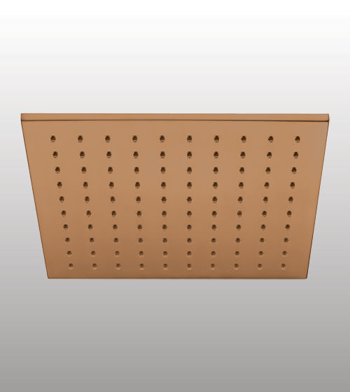 BRASS RAIN SHOWER SQUARE - AQUANT - ( BRUSHED ROSE GOLD - - 250x250 mm - 10inchX10inch )