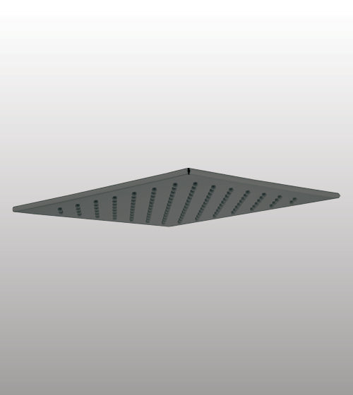BRASS RAIN HEAD SHOWER WITH POWDER FLOW - AQUANT - ( GRAPHITE GREY - - 350x350 mm - 14inchX14inch )