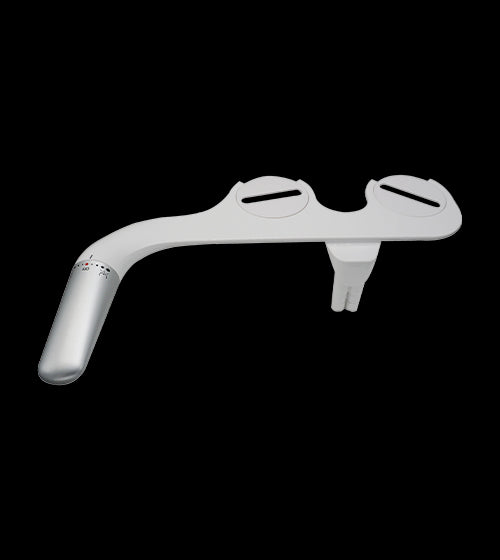 TOILET SEAT ATTACHEMENT FOR BUILT IN JET SPRAY - AQUANT - ( WHITE WITH MATT SILVER KNOB - - 0x0 mm - 0inchX0inch )