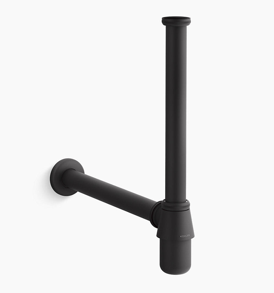 COMPLEMENTARY-BOTTLE TRAP W/EXTEN PIPE - KOHLER POPULAR -  ( MATT BLACK - POPULAR - 0x350 mm - 0inchX14inch )