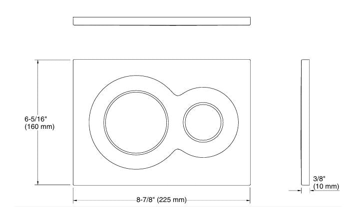 LYNK FACE PLATE (FLUSH PLATE)PNEUMATIC - KOHLER PREMIUM -  ( FRENCH GOLD - PREMIUM - 0x0 mm - 0inchx0inch )