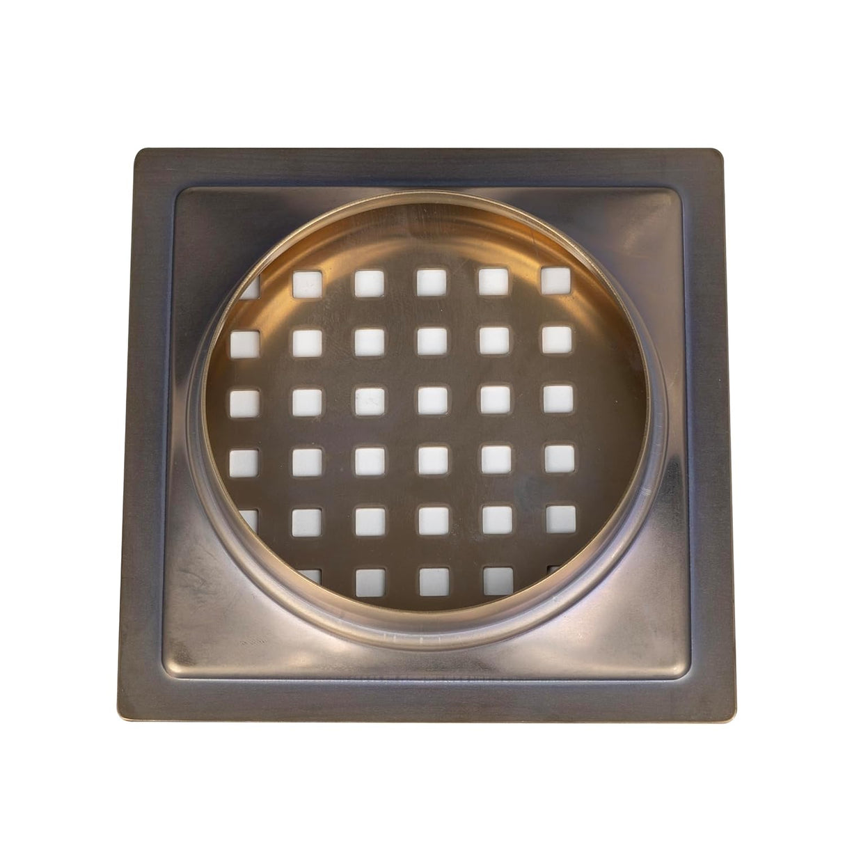 SS 304, 2 IN 1 DRAINER SQUARE W/O HOLE - VIKING -  ( ROSE GOLD BRUSHED -  - 125x125 mm - 5inchX5inch )