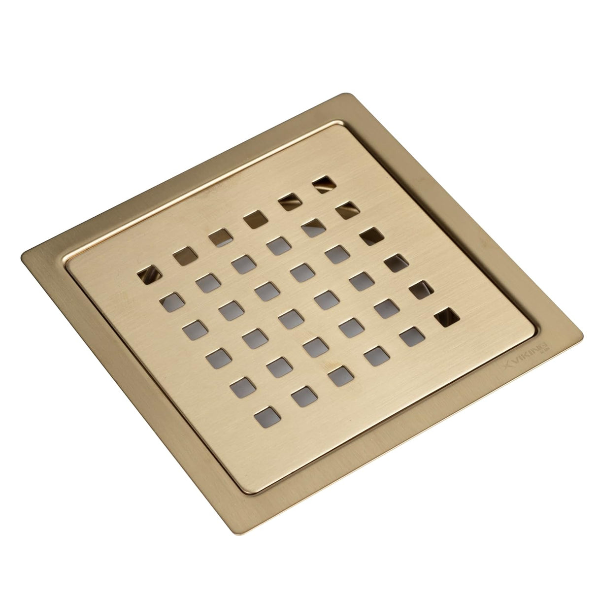 SS 304, 2 IN 1 DRAINER SQUARE W/O HOLE - VIKING -  ( ROSE GOLD BRUSHED -  - 125x125 mm - 5inchX5inch )