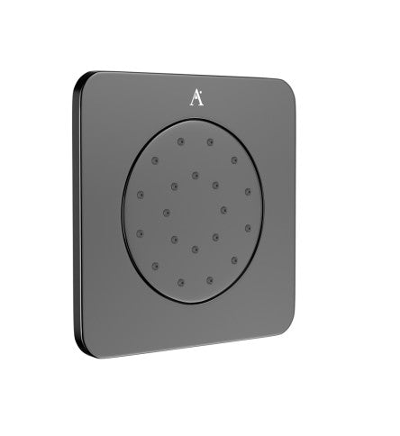 BODY SHOWER CONCEALED TYPE(ABS)W/INST BOX & RUBIT CLEANING SYSTEM - ARTIZE FAUCET - ( BLACK CHROME - BODY SHOWER - 135x135 mm - 5inchX5inch )