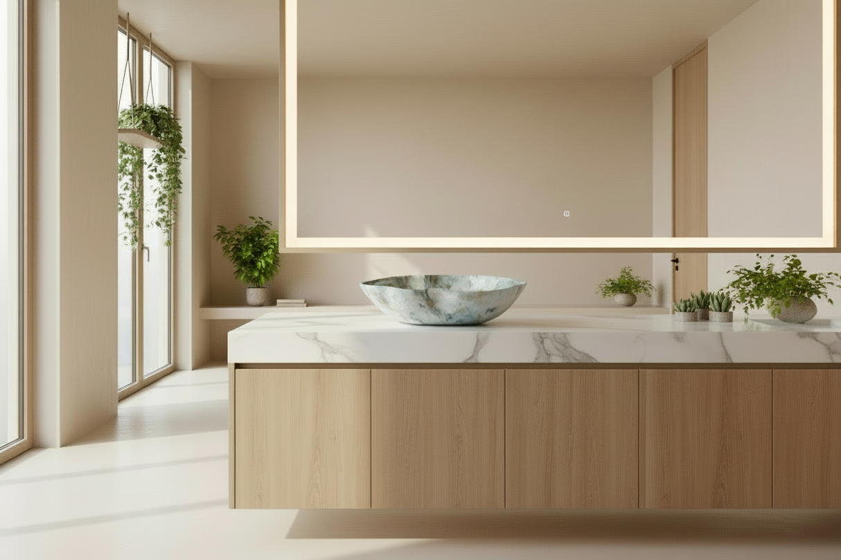 COUNTER TOP WASH BASIN - BETTER LIVING - ( - CERAMIC CLOUD - 500x375 mm - 20inchX15inch )