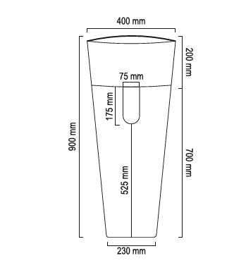 FREE STANDING STONE PEDESTAL WASH BASIN - AQUANT - ( TRAVERTINE MARBLE(INDONESIA) - CAVES - 900x400 mm - 36inchX18inch )