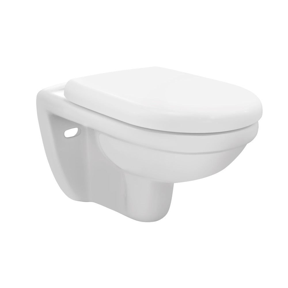 WALL HUNG WC W/SOFT CLOSE SEAT COVER ( BOLT DISTANCE 9INCH) - ESSCO SWARE - ( WHITE - COSMO - 0x0 mm - 0inchx0inch )