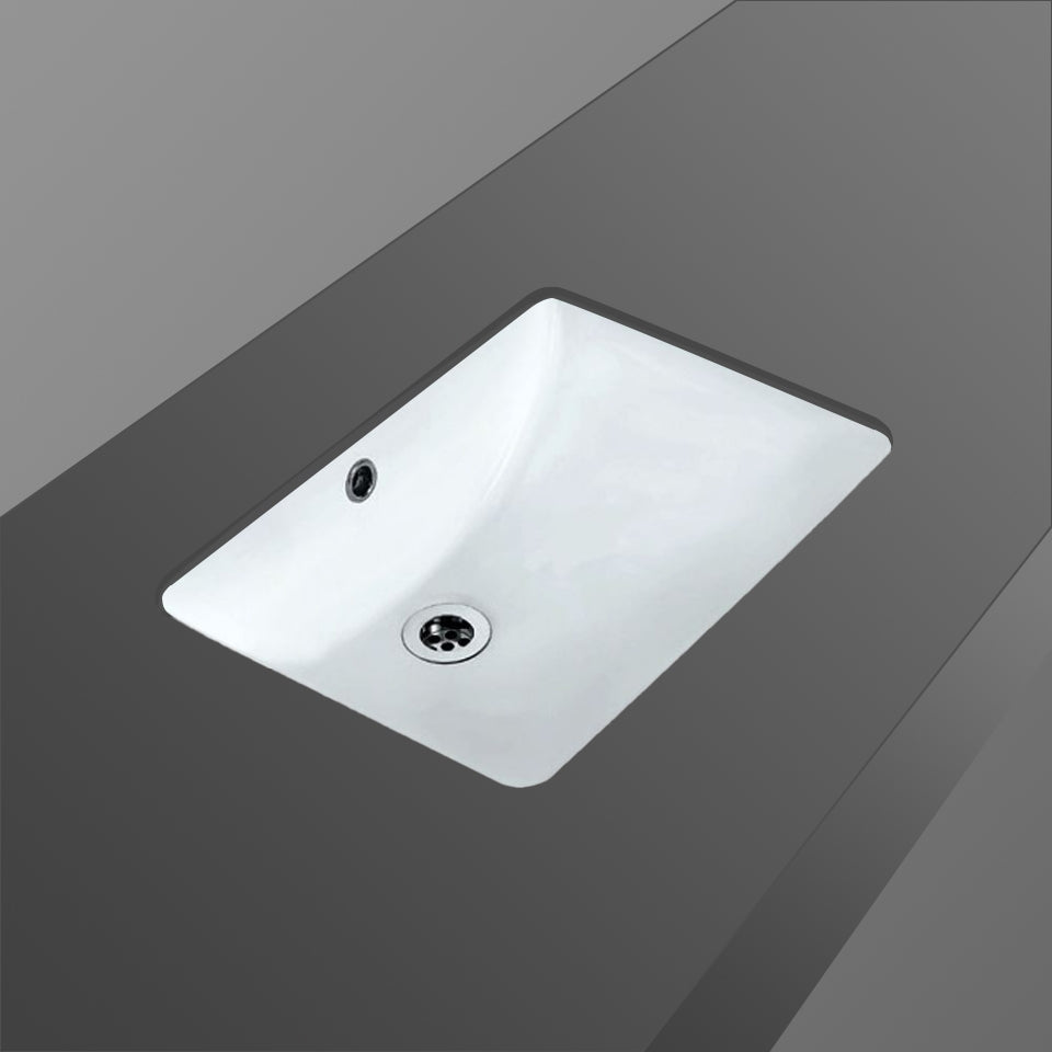 WASH BASIN UNDER COUNTER - JAQUAR SWARE -  ( WHITE - CONTINENTAL - 485x370 mm - 19.4inchX14.8inch )