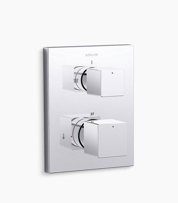 RECE THER. BATH&SHOWER SQUARE TRIM - KOHLER PREMIUM -  ( POLISHED CHROME - PREMIUM - 0x15 mm - 0.5inchX0.6inch )