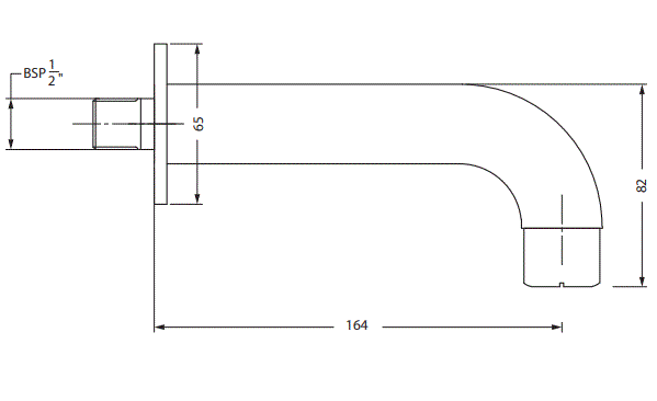 BATH TUB SPOUT - HINDWARE FAUCETS - ( POLISHED CHROME - FLORA-NEO CLASSIC - 0x15 mm - 0inchX0.5inch )