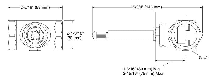 CONC.STOP COCK VAL ONLY FOR K-11727IN - KOHLER POPULAR - ( POLISHED CHROME - POPULAR - 0x15 mm - 0inchX0.6inch )