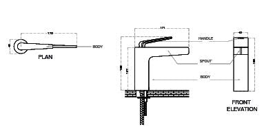BRASS BASIN MIXER - AQUANT - ( CHROME - - 0x0 mm - 0inchx0inch )