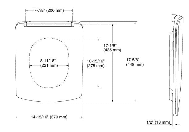 QUIET CLOSE SLIM S/C FOR 16817IN-2SR-7 - KOHLER LUXURY - ( BLACK - LUXURY - 0x0 mm - 0inchx0inch )