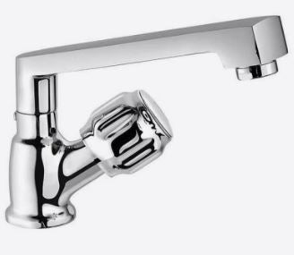 SINK COCK T/M W/SWIVEL SPOUT W/AERATOR - ESSCO FAUCET - ( CHROME - DELUXE - 0x15 mm - 0inchX0.5inch )