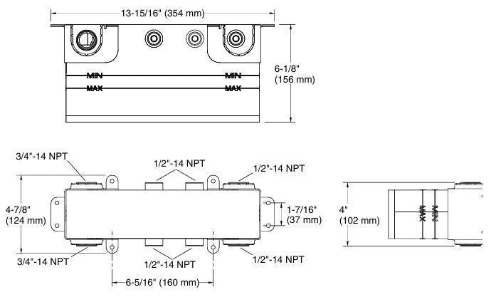 ANTHEM REC MECH THER/CONC/VALVE 2IN/3OUT - KOHLER LUXURY - ( - LUXURY - 0x0 mm - 0inchx0inch )