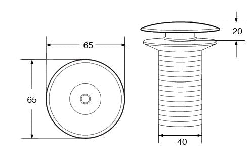 CERAMIC POP UP WASTE COUPLING - AQUANT - ( SEAFOAM GREEN - - 125x32 mm - 5inchX1.28inch )